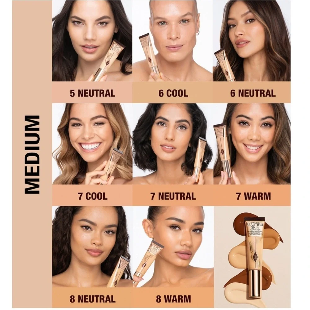 ✨ CHARLOTTE TILBURY Beautiful Skin Liquid Foundation - 7 NEUTRAL